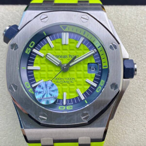 Replica Audemars Piguet Royal Oak Offshore Diver 15710ST.OO.A038CA.01 JF Factory Green Dial