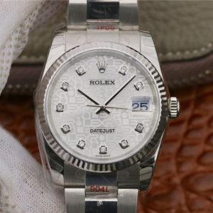 Replica Rolex Datejust 116234 36MM AR Factory Diamond-printed Dial