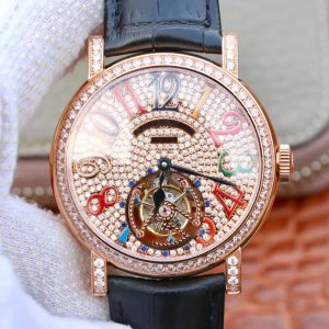 Replica Franck Muller Round Color Dreams Tourbillon 18K Rose Gold Diamond Dial