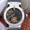 Replica Hublot Big Bang Hollow Tourbillon Stainless Steel Case Skeleton Dial