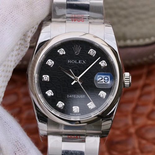 Replica Rolex Datejust 116200 36mm DJ Factory Black Dial