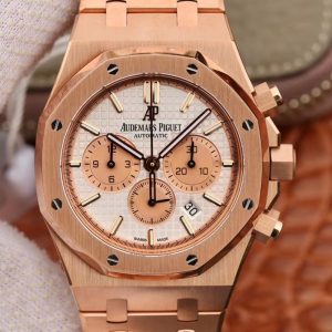 Replica Audemars Piguet Royal Oak Chronograph 26331OR.OO.1220OR OM Factory White Dial