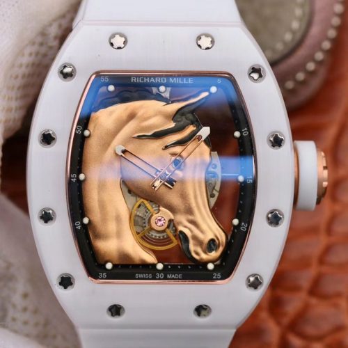 Replica Richard Mille Polo Club Saint Tropez RM52-02 KV Factory Gold Horse Head Skeleton Dial