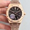 Replica Audemars Piguet Royal Oak Rose Gold 15450 JF Factory V5 Black Dial