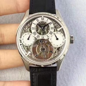 Replica Zenith EP Calender Skeleton Tourbillon SS/LE White and Skeleton Dial