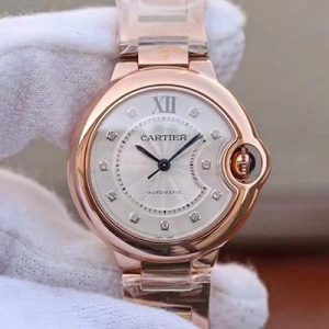 Replica Ballon Bleu De Cartier Ladies 33 WE902062 V9 Factory White Textured Dial