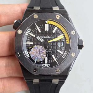 Replica Audemars Piguet Royal Oak Offshore Diver 15706 JF Factory Black Dial