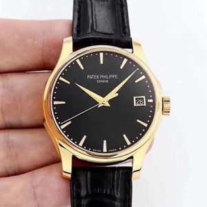 Replica Patek Philippe Calatrava 5227 18K Yellow Gold Black Dial