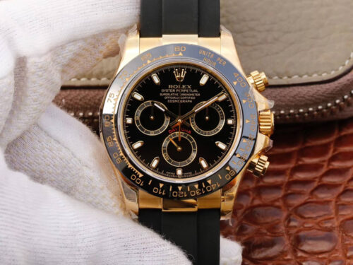 Replica Rolex Daytona Cosmograph M116518ln-0043 JH Factory Black Strap