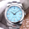 Replica Rolex Oyster Perpetual M124300-0006 EW Factory Light Blue Dial