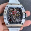 Replica Richard Mille RM11 KV Factory White Rubber Strap