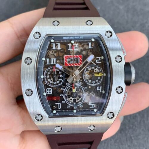 Replica Richard Mille RM11 KV Factory Brown Rubber Strap