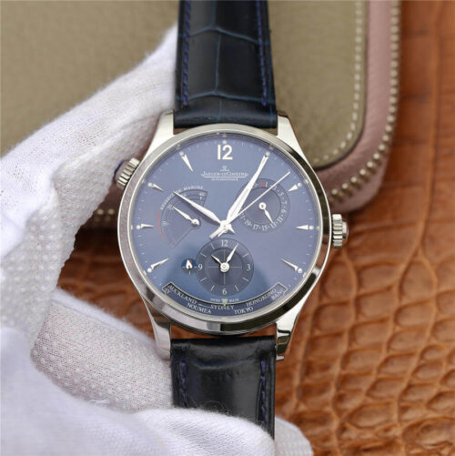 Replica Jaeger-LeCoultre Master 1422521 TWA Factory Dark Blue Strap