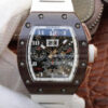 Replica Richard Mille RM011 KV Factory White Rubber Strap