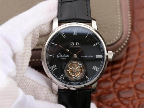 Replica Glashutte Senator Tourbillon 1-94-03-04-04-04 R8 Factory Black Strap