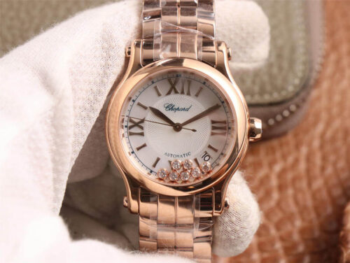 Replica Chopard Happy Sport 274808-5002 YF Factory Rose Gold Case