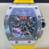 Replica Richard Mille RM11 KV Factory Yellow Rubber Strap