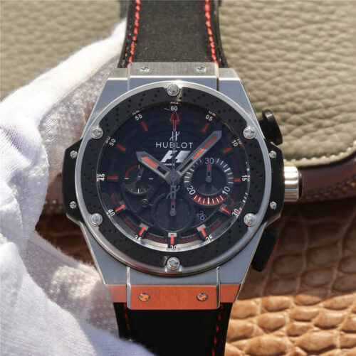 Replica Hublot King Power 703.ZM.1123.NR.FMO10 V6 Factory Black Strap