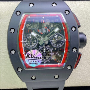 Replica Richard Mille RM011 KV Factory Rubber Strap