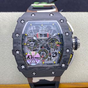 Replica Richard Mille RM-011 KV Factory Rubber Strap