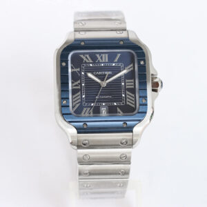 Replica Cartier Santos GF Factory Blue Bezel