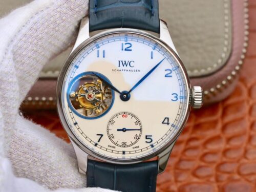 Replica IWC Portuguese Tourbillon ZF Factory Blue Strap