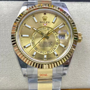 Replica Rolex Sky Dweller M326933-0001 V2 Noob Factory Gold Dial