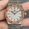 Replica Audemars Piguet Royal Oak 67651SR.ZZ.1261SR.01 JF Factory Diamond-Set Bezel