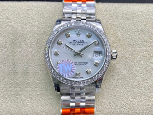 Replica Rolex Datejust M278384RBR-0008 TW Factory Diamond-Set Bezel