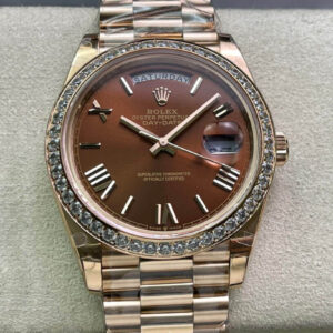 Replica Rolex Day Date M228345RBR-0009 EW Factory Gold Strap