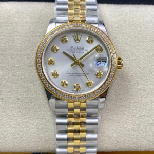 Replica Rolex Datejust M278383RBR-0020 31MM EW Factory Diamond Bezel