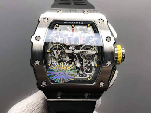 Replica Richard Mille RM11-03 KV Factory Black Rubber Strap