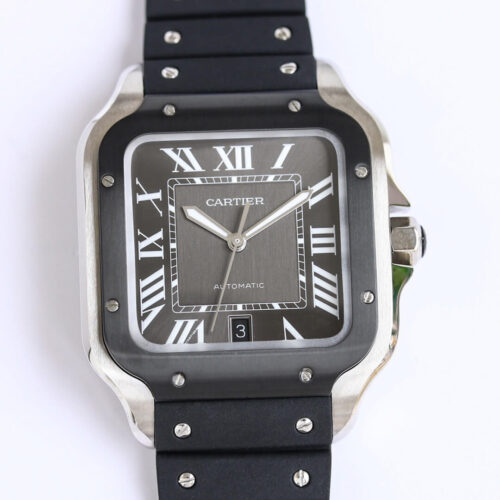 Replica Cartier Santos WSSA0037 GF Factory V2 Black Strap