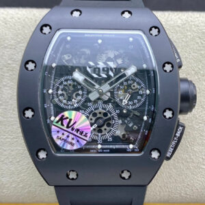 Replica Richard Mille RM011 KV Factory Ceramic Black Strap - Replica Watches Factory