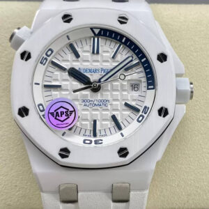 Replica Audemars Piguet Royal Oak Offshore 15707CB.OO.A010CA.01 APS Factory White Rubber Strap - Replica Watches Factory