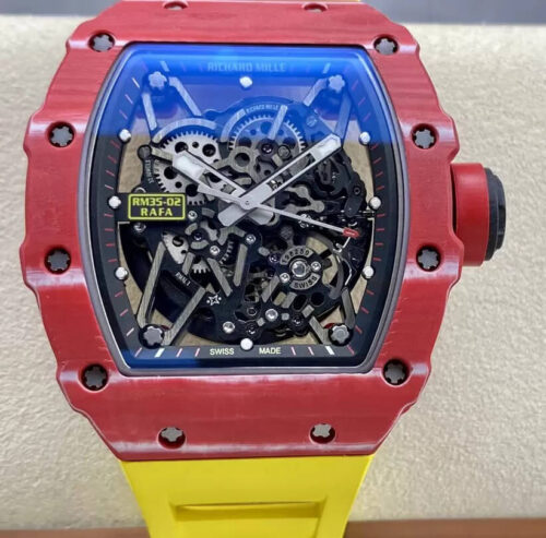 Replica Richard Mille RM35-02 T+ Factory Red Carbon Fiber Case