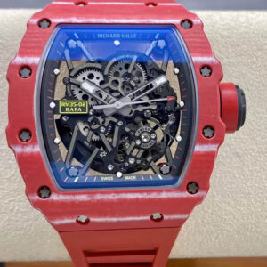 Replica Richard Mille RM35-02 T+ Factory Red Carbon Fiber Rubber Strap