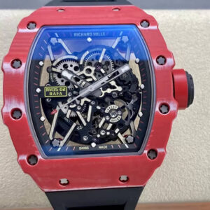 Replica Richard Mille RM35-02 T+ Factory Black Strap Red Rubber Case