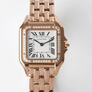 Replica Panthere De Cartier WJPN0009 27MM BV Factory Rose Gold White Dial