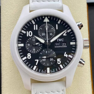 Replica IWC Pilot TOP GUN IW389105 Lake Tahoe TPS Factory Leather Strap