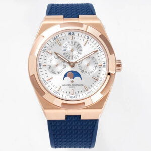 Replica Vacheron Constantin Overseas 4300V/120R-B064 8F Factory V2 White Dial Blue Rubber Strap