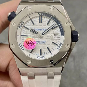 Replica Audemars Piguet Royal Oak Offshore 15710ST.OO.A010CA.01 APS Factory White Rubber Strap