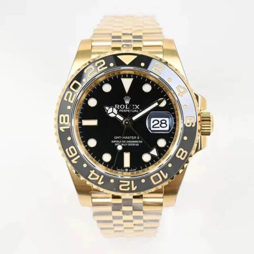 Replica Rolex GMT Master II M126718grnr-0001 EW Factory Gold Strap