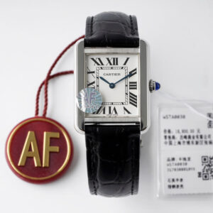 Replica Cartier Tank Quartz WSTA0030 AF Factory Stainless Steel White Dial