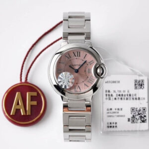 Replica Ballon Bleu De Cartier Quartz 28MM W6920038 AF Factory Pink Dial