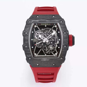 Replica Richard Mille RM35-01 BBR Factory Carbon Fiber Case Rubber Strap