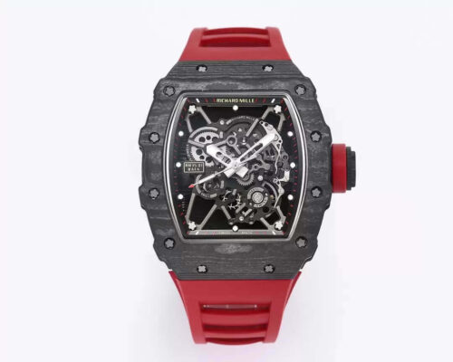 Replica Richard Mille RM35-01 BBR Factory Carbon Fiber Case Rubber Strap