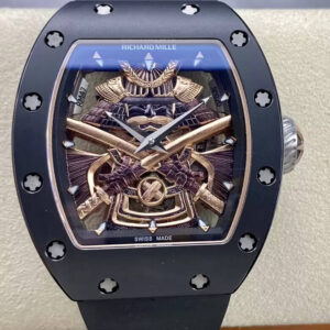 Replica Richard Mille RM47 YS Factory Black Tourbillon Skeleton Dial