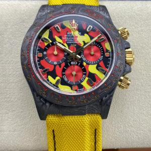 Replica Rolex Daytona Cosmograph Diw Custom Version Noob Factory Yellow Fabric Strap