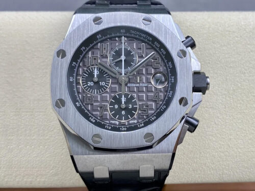 Replica Audemars Piguet Royal Oak Offshore 26470 APF Factory Black Leather Strap